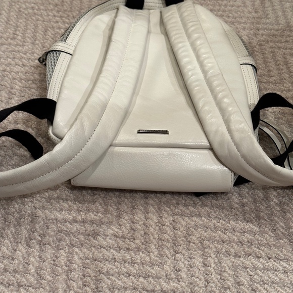 Rebecca Minkhoff Mesh White Leather Backpack - Picture 9 of 9